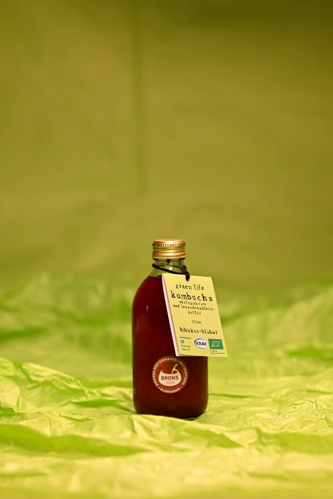 Green life kombucha med hibiskus och blåbär 0,3 liter