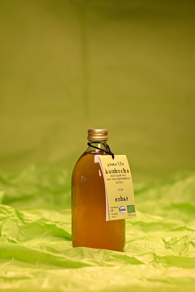 Green life kombucha med enbär 0,5 liter