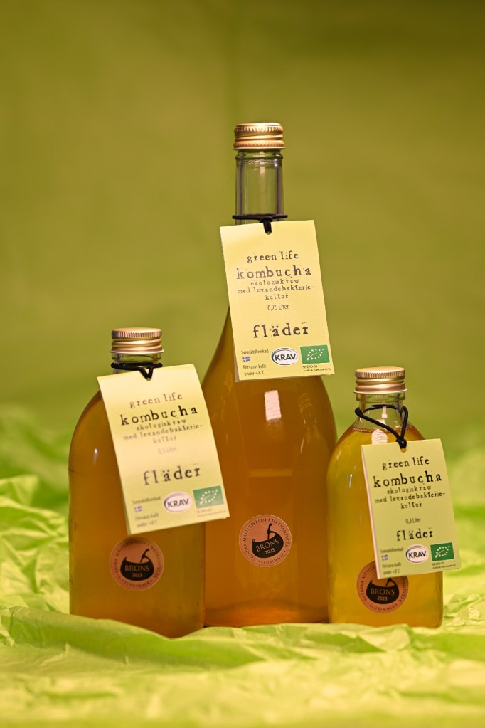 Fläderkombucha från Green Life – ekologisk och alkoholfri dryck
