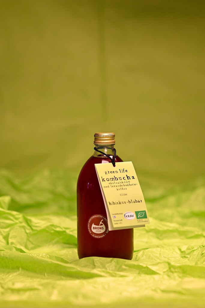 Green life kombucha med hibiskus och blåbär 0,5 liter