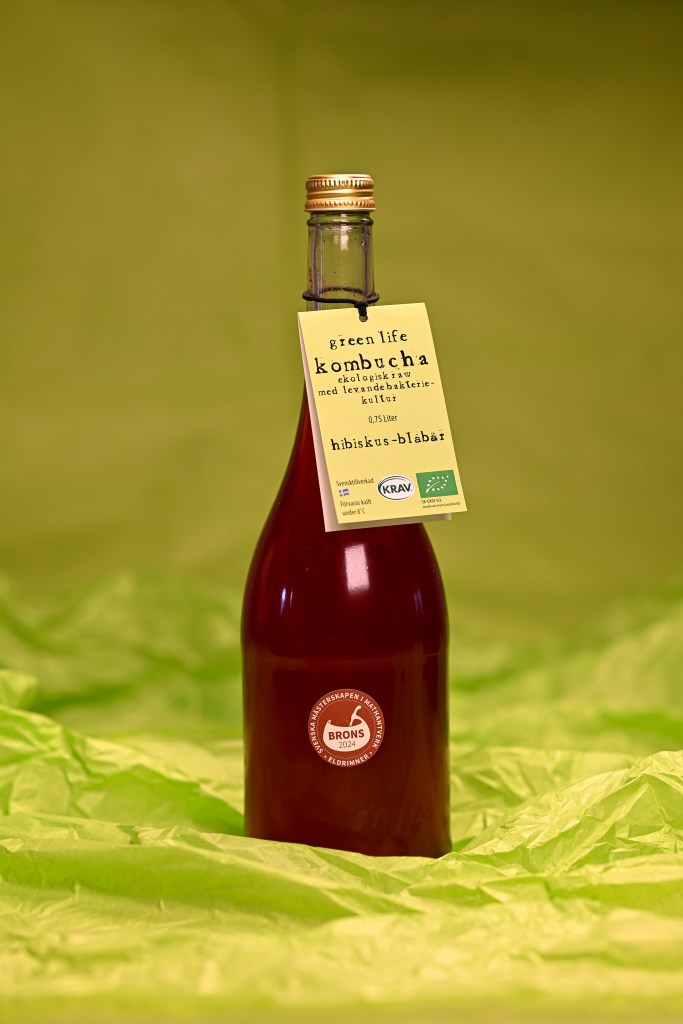 Green life kombucha med hibiskus och blåbär 0,75 liter